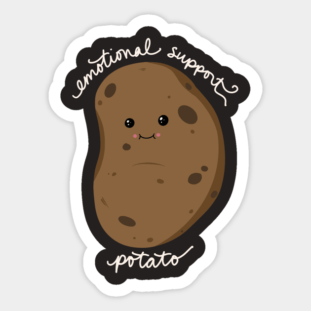 Emotional Support Potato Sticker by cskartist